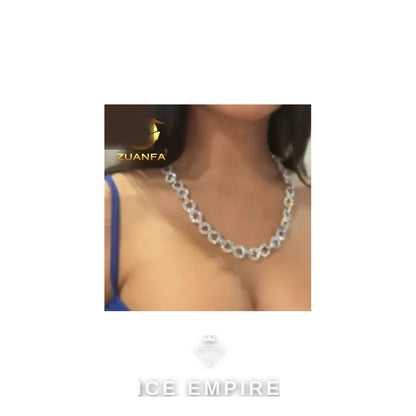 Iced Out Rose Gold Plated Moissanite Cuban Chain