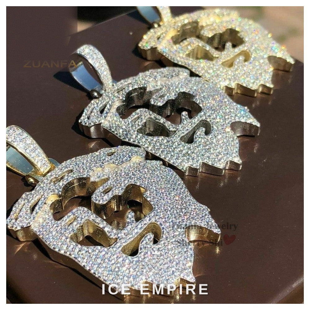 Iced Out 925 Silver Moissanite Pendant