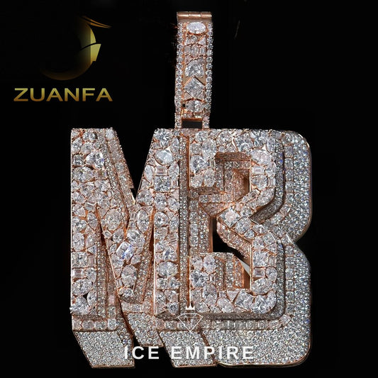 Iced Out Rose Gold Plated Pendant
