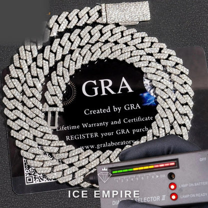 Iced Out Rose Gold Plated Moissanite Cuban Chain