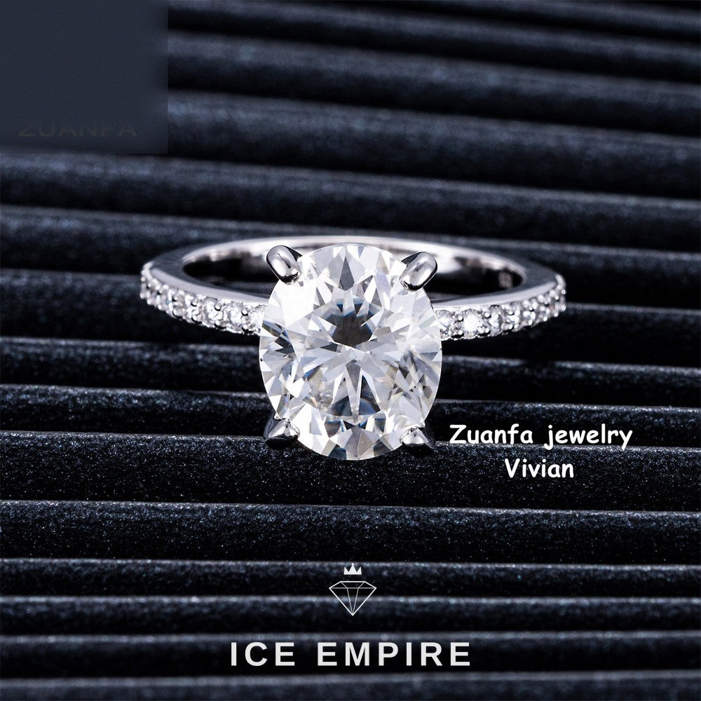 Iced Out Rose Gold Plated Moissanite Ring