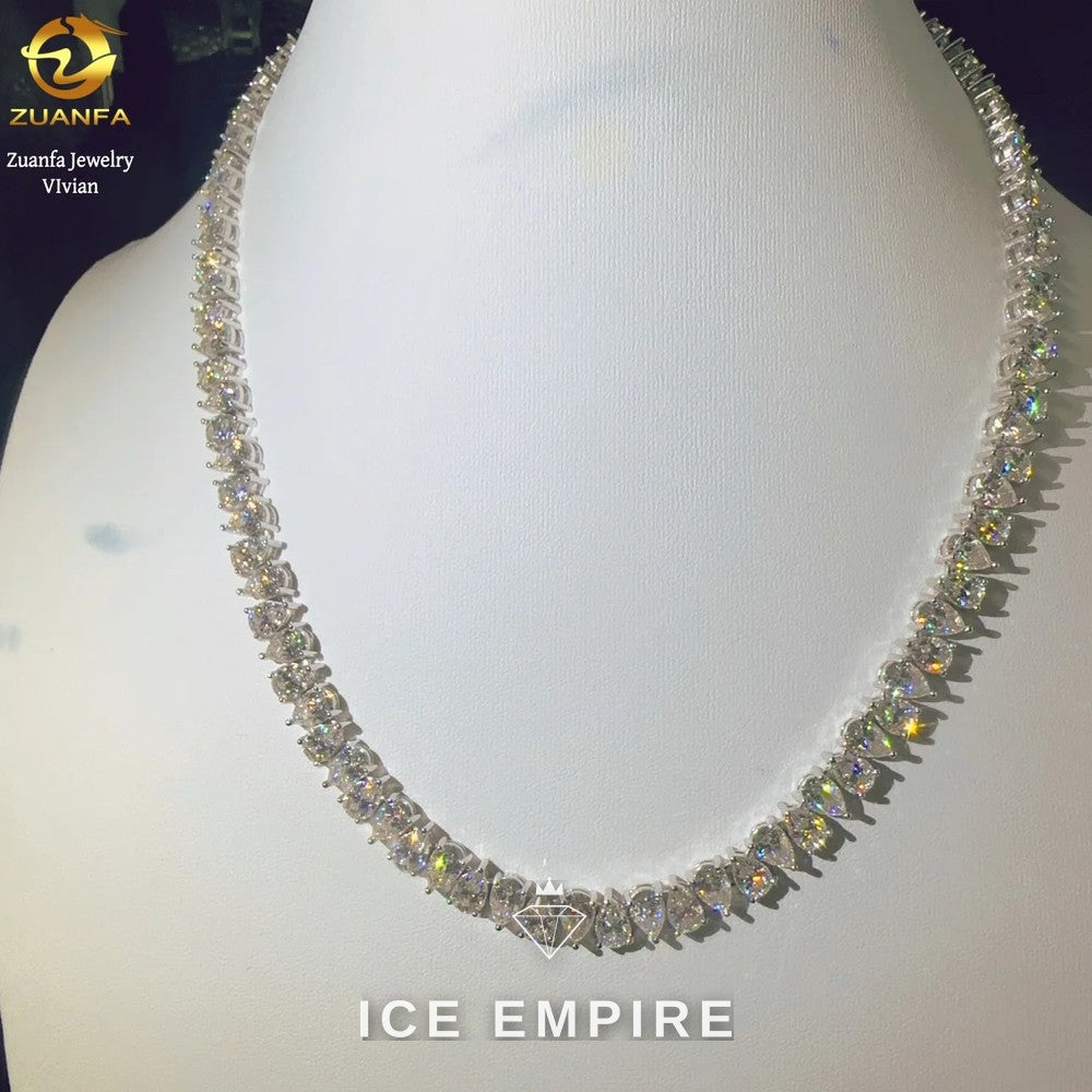 Iced Out Rose Gold Plated Moissanite Cuban Chain