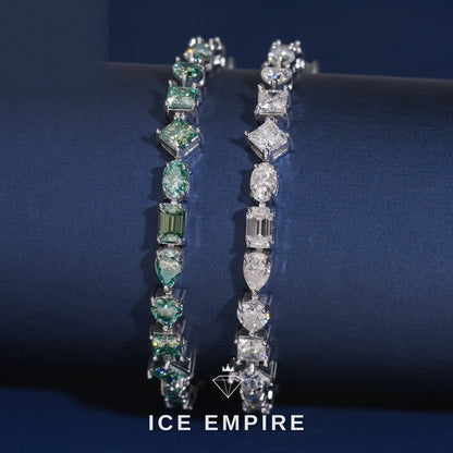 Iced Out 925 Silver Moissanite Tennis Bracelet