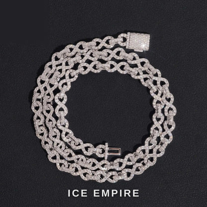 Iced Out Rose Gold Plated Moissanite Cuban Chain