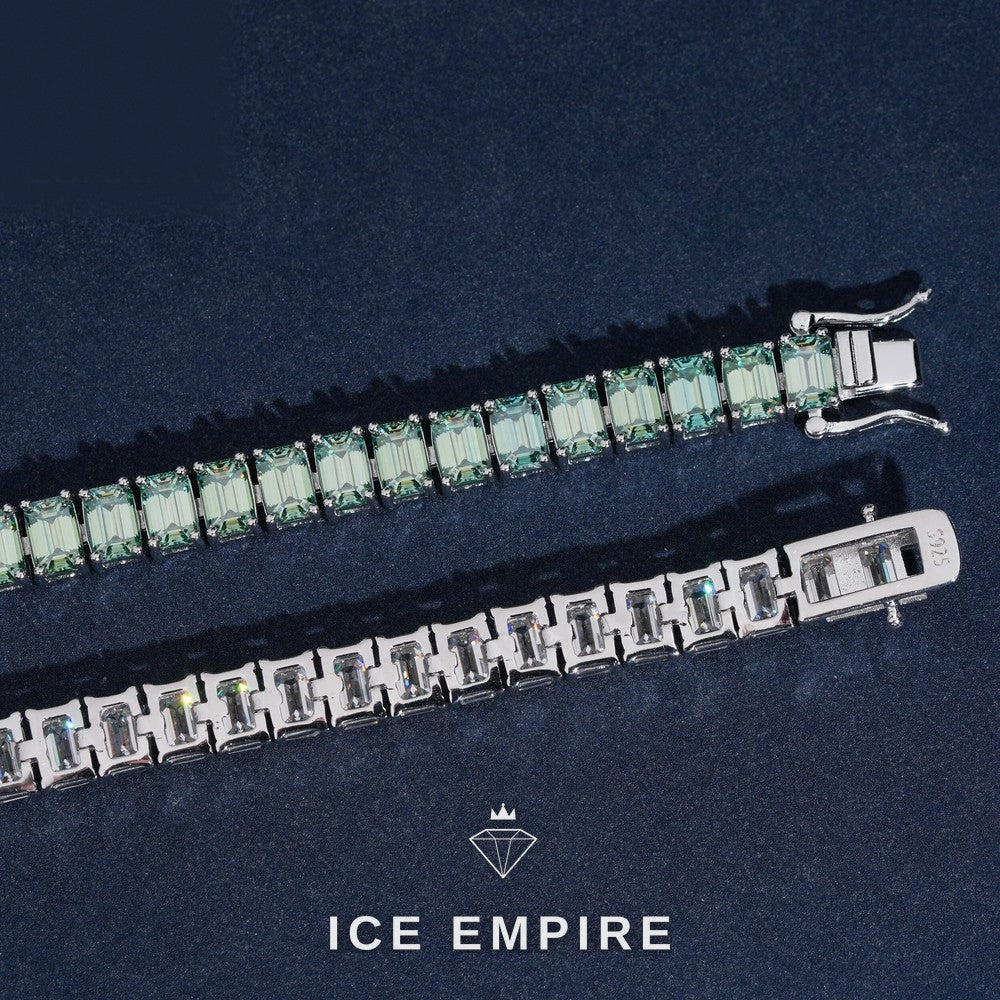 Iced Out 925 Silver Moissanite Tennis Bracelet