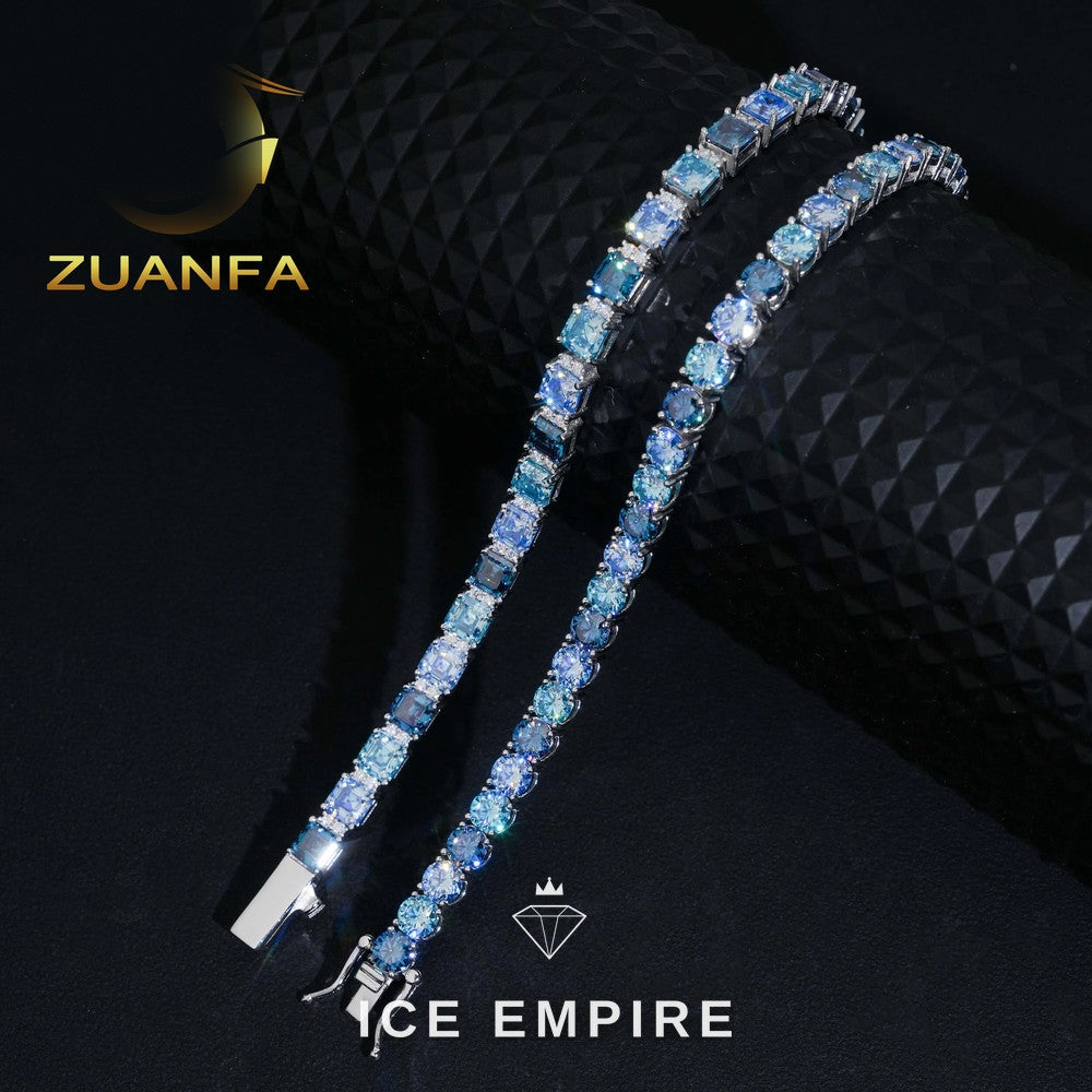 Iced Out 925 Silver Moissanite Tennis Bracelet
