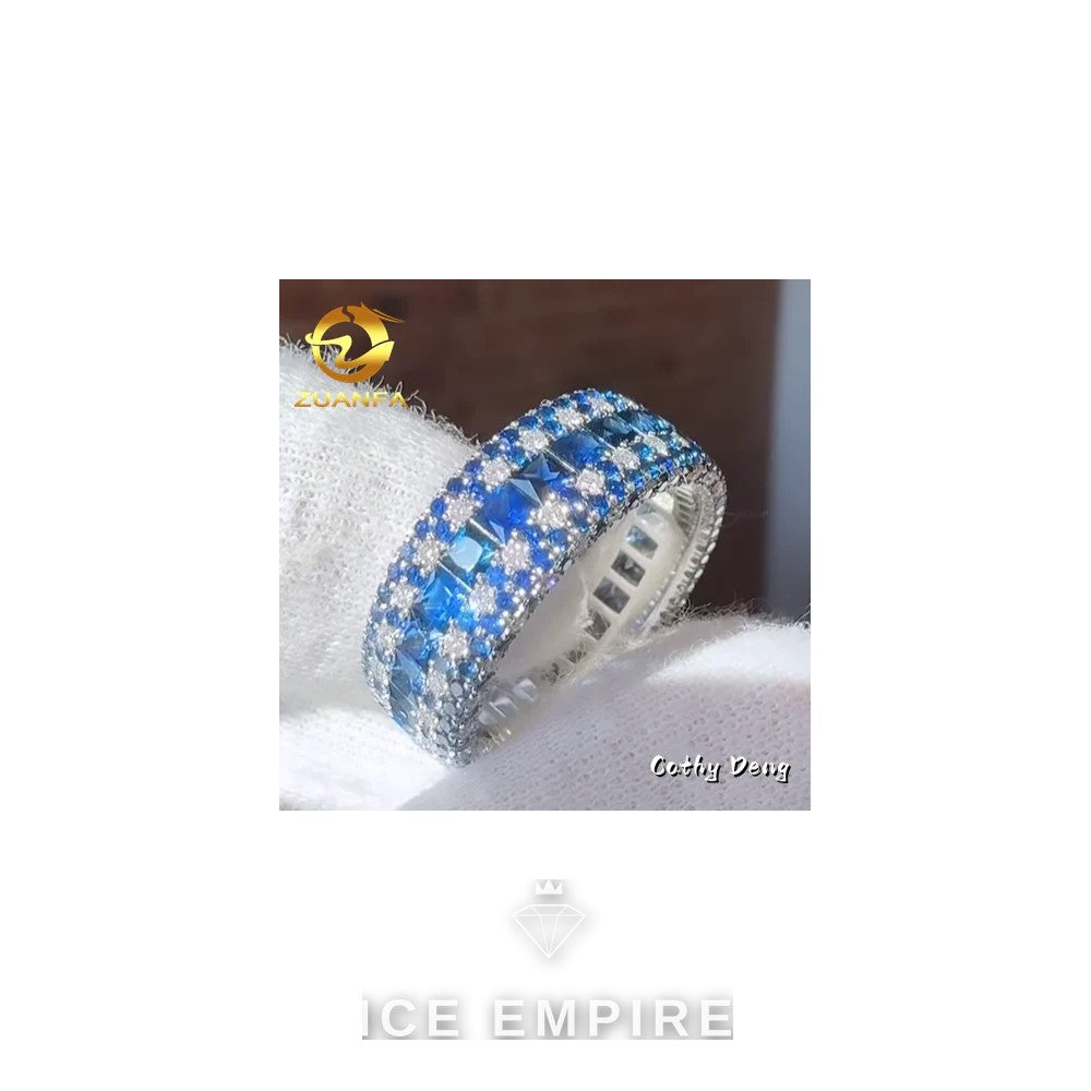 Iced Out 925 Silver Moissanite Cuban Chain