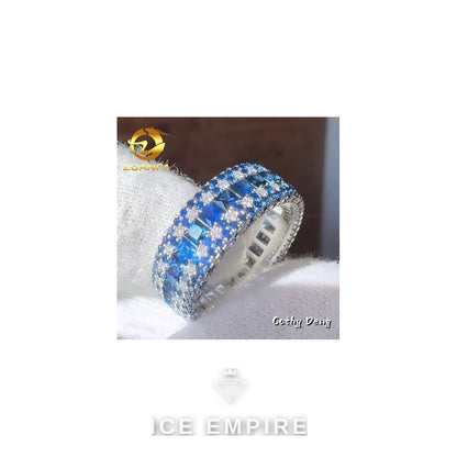Iced Out 925 Silver Moissanite Cuban Chain