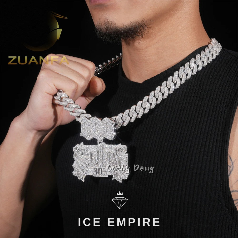 Iced Out Rose Gold Plated Pendant