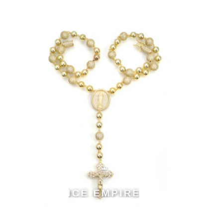 Iced Out Rose Gold Moissanite Cuban Chain