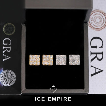 Iced Out Rose Gold Plated Moissanite Earrings
