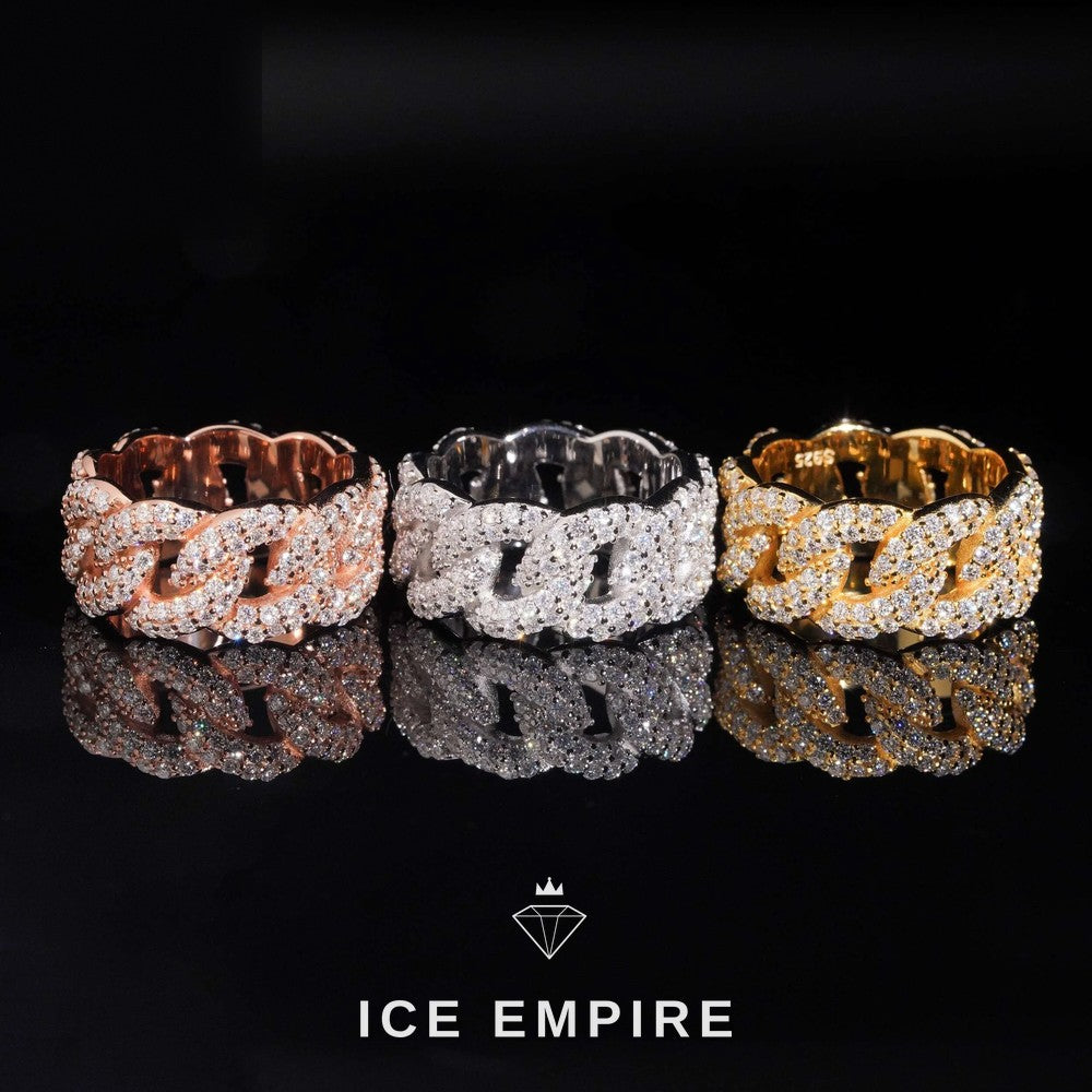 Iced Out Rose Gold Plated Moissanite Cuban Chain