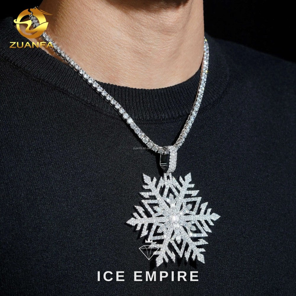 Iced Out 925 Silver Moissanite Pendant