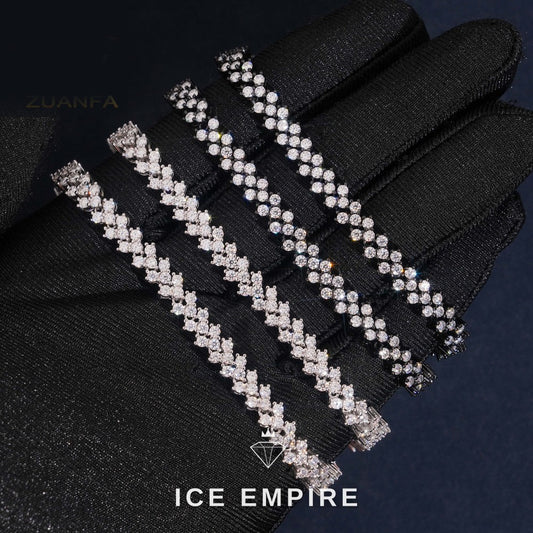 Iced Out Gold Plated Moissanite Cuban Chain