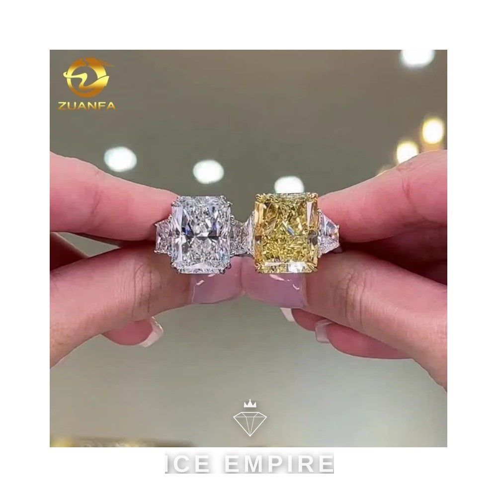 Iced Out 14K Gold Lab Grown Diamond Engagement Ring