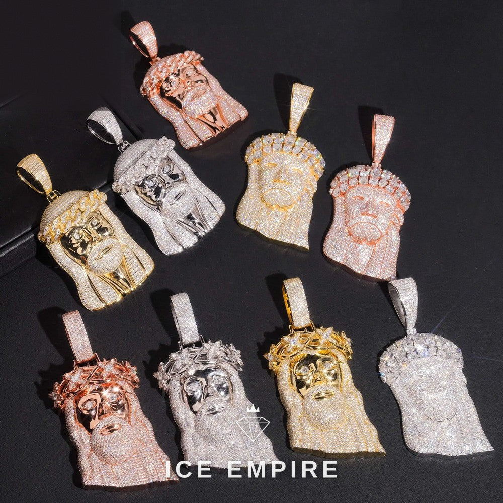 Iced Out Rose Gold Plated Moissanite Pendant