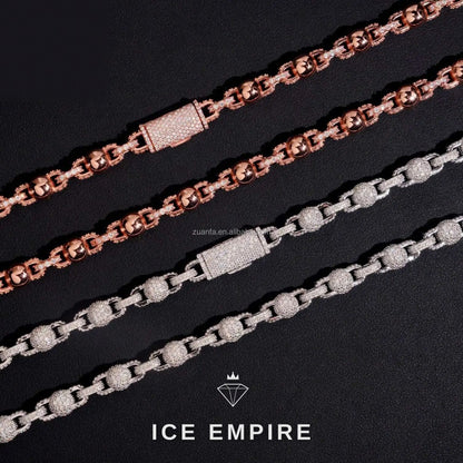 Iced Out 925 Silver Moissanite Chain