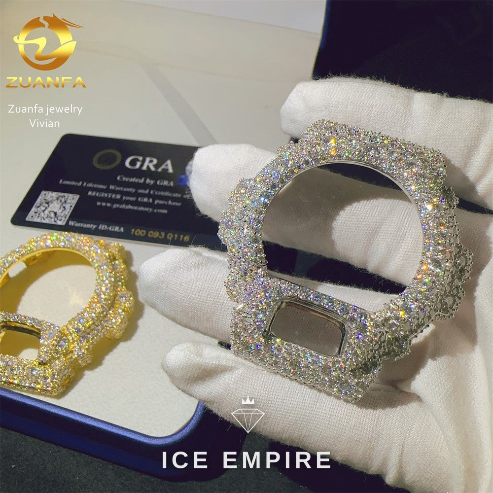 Iced Out 925 Silver Moissanite Watch