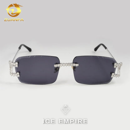 Iced Out 925 Silver Moissanite Glasses