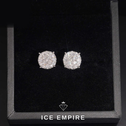 Iced Out Gold Plated Moissanite Stud Earrings