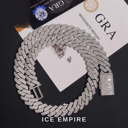 Iced Out Rose Gold Plated Moissanite Cuban Chain
