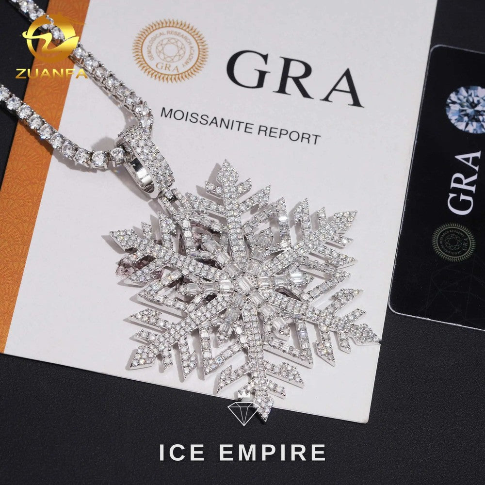 Iced Out 925 Silver Moissanite Pendant