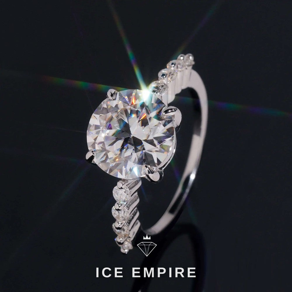 Iced Out Gold Plated Moissanite Wedding Band