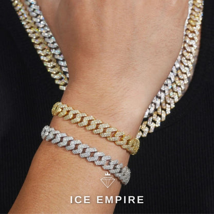 Iced Out Rose Gold Plated Moissanite Cuban Chain