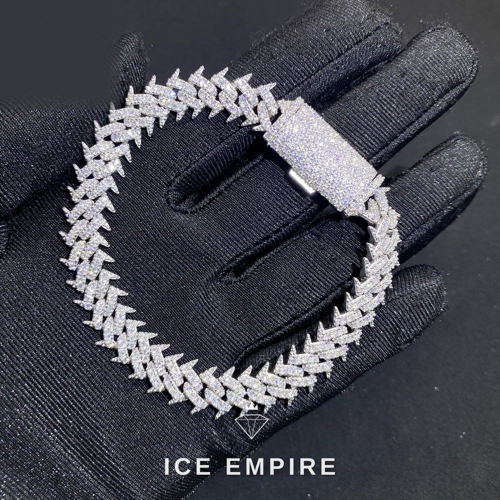 Iced Out 925 Silver Moissanite Cuban Chain