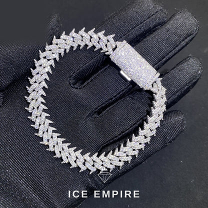 Iced Out 925 Silver Moissanite Cuban Chain