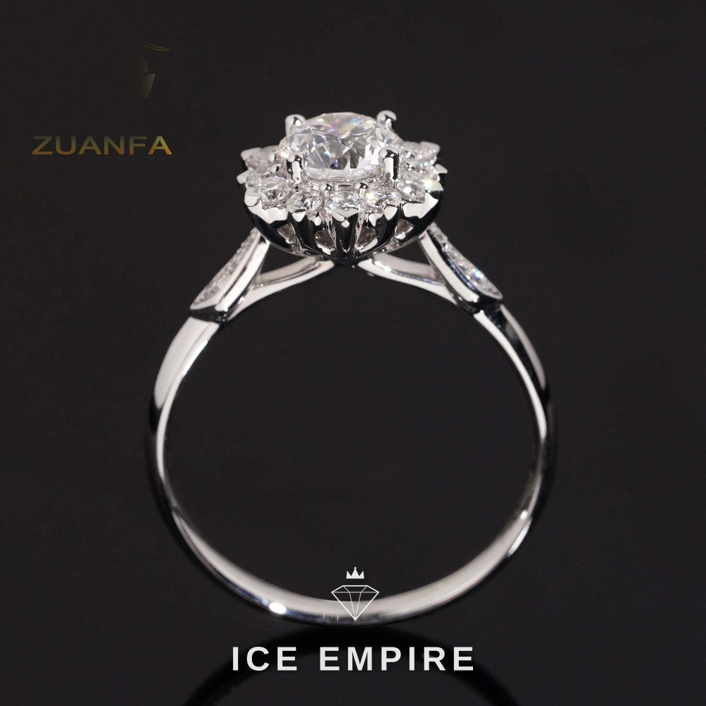 Iced Out 18K Gold Lab Grown Diamond Wedding Band