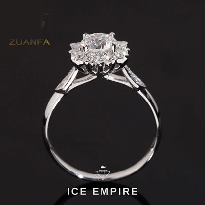 Iced Out 18K Gold Lab Grown Diamond Wedding Band