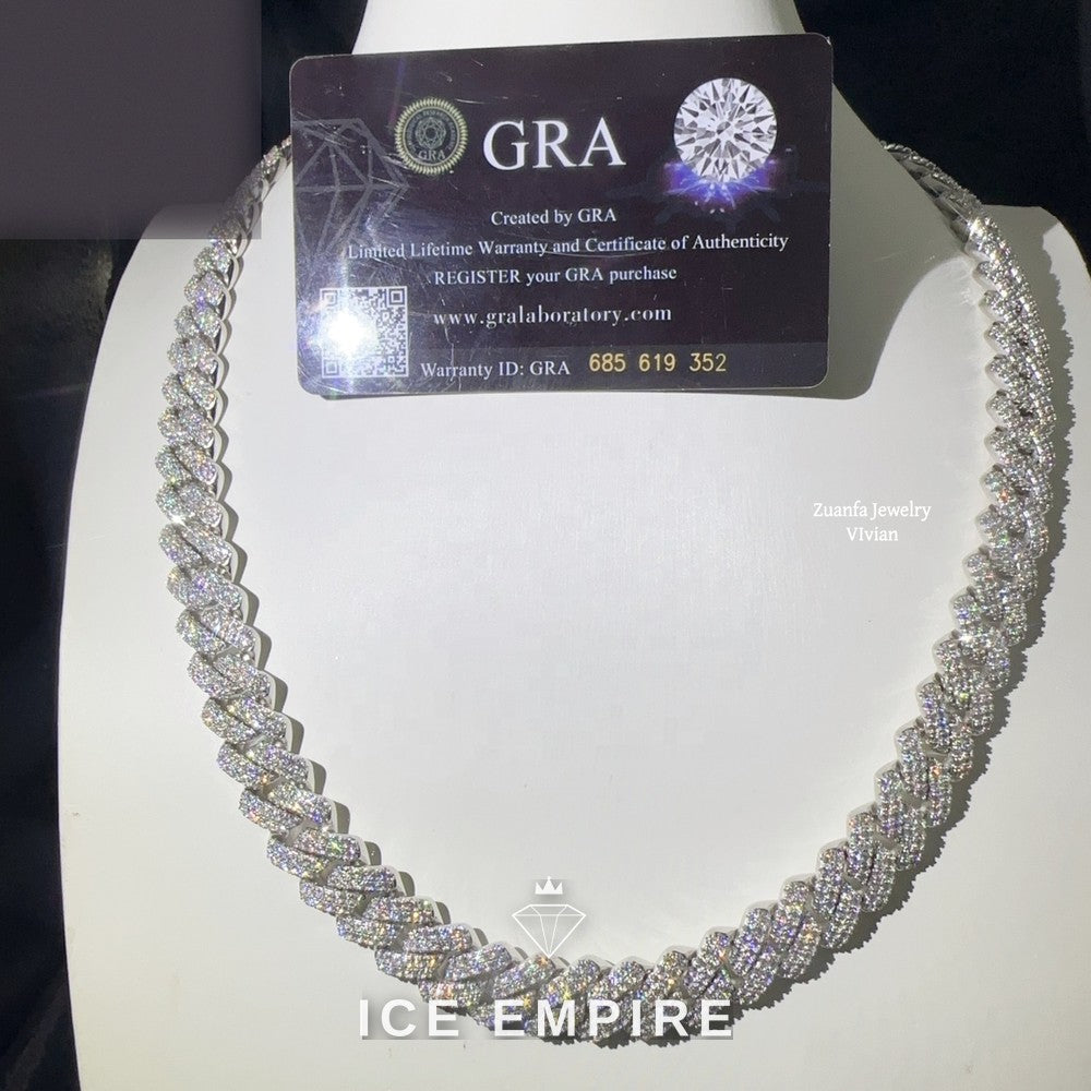 Iced Out Rose Gold Plated Moissanite Cuban Chain