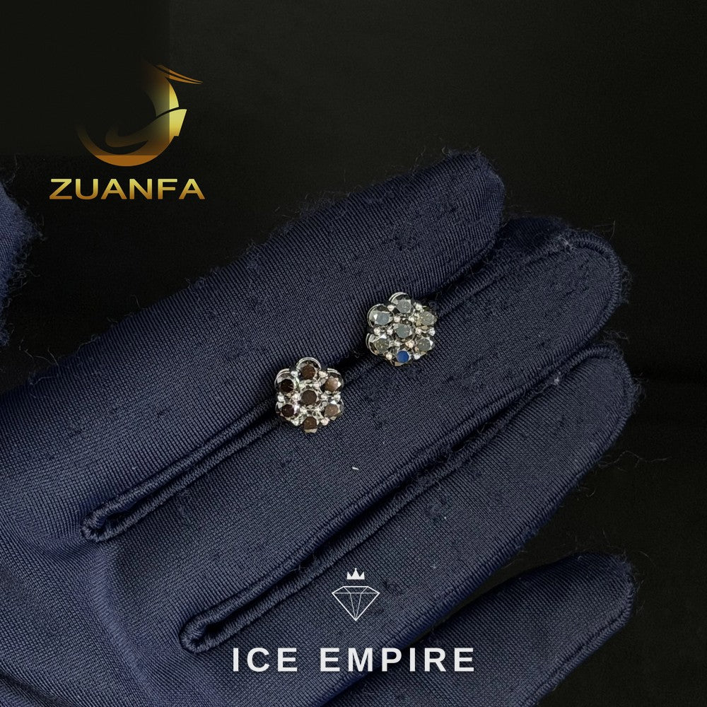 Iced Out 925 Silver Moissanite Earrings