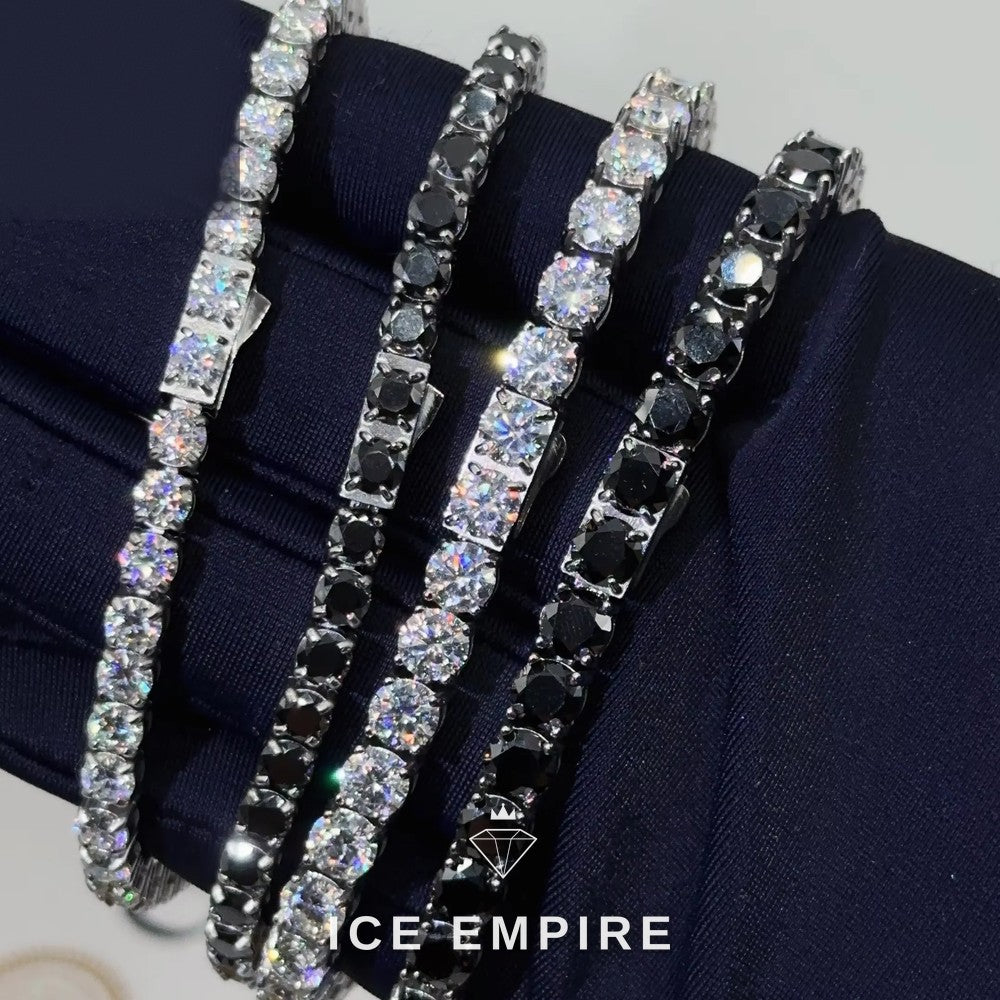 Iced Out 925 Silver Moissanite Tennis Bracelet