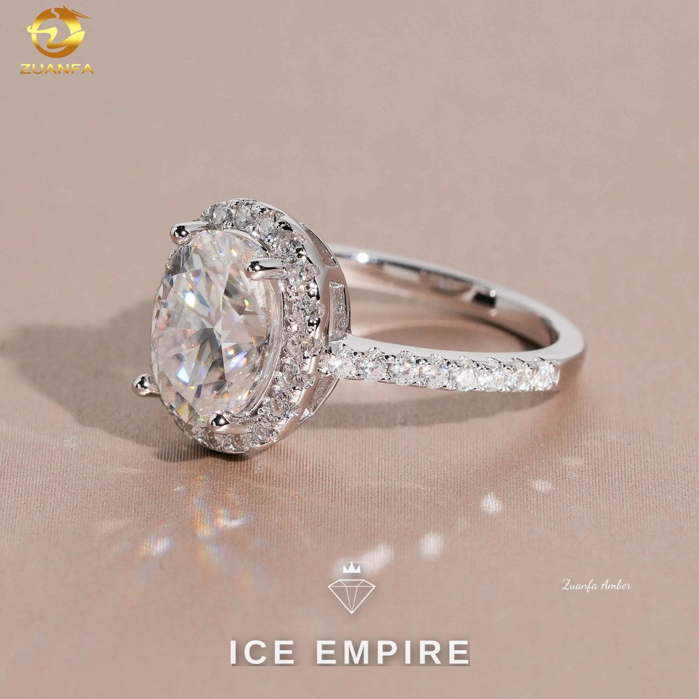 Iced Out Gold Plated Moissanite Wedding Band