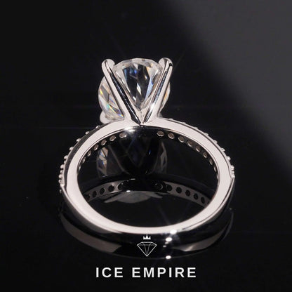 Iced Out 18K Gold Moissanite Wedding Band