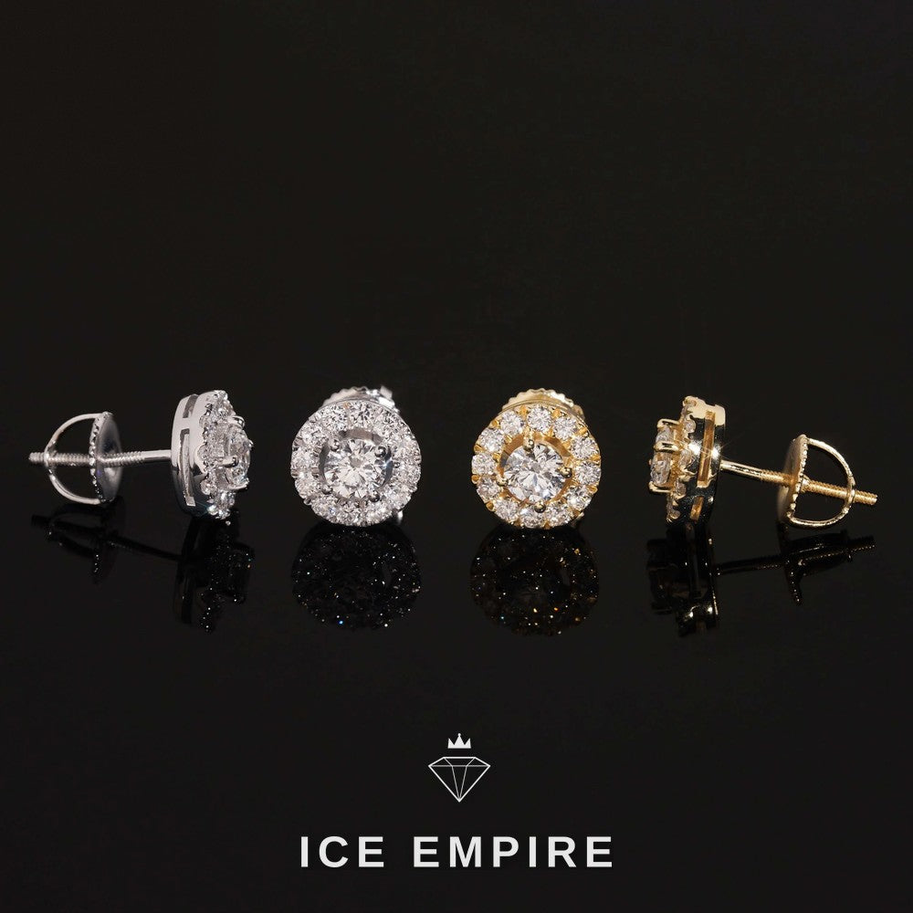 Iced Out Rose Gold Plated Lab Grown Diamond Earrings