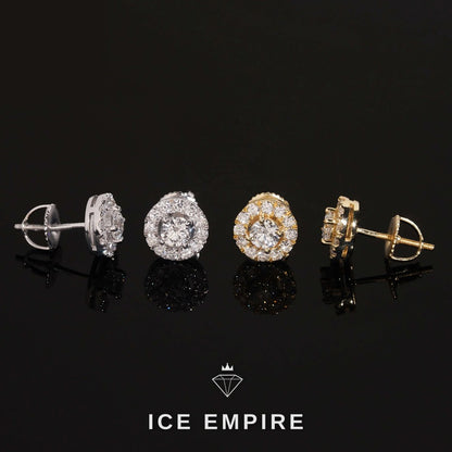 Iced Out Rose Gold Plated Lab Grown Diamond Earrings