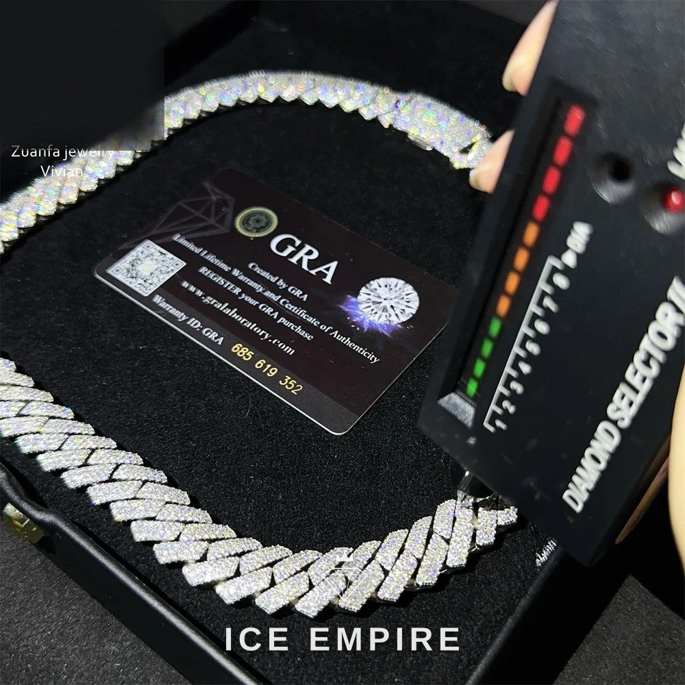 Iced Out Rose Gold Plated Moissanite Cuban Chain
