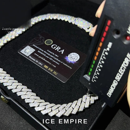 Iced Out Rose Gold Plated Moissanite Cuban Chain