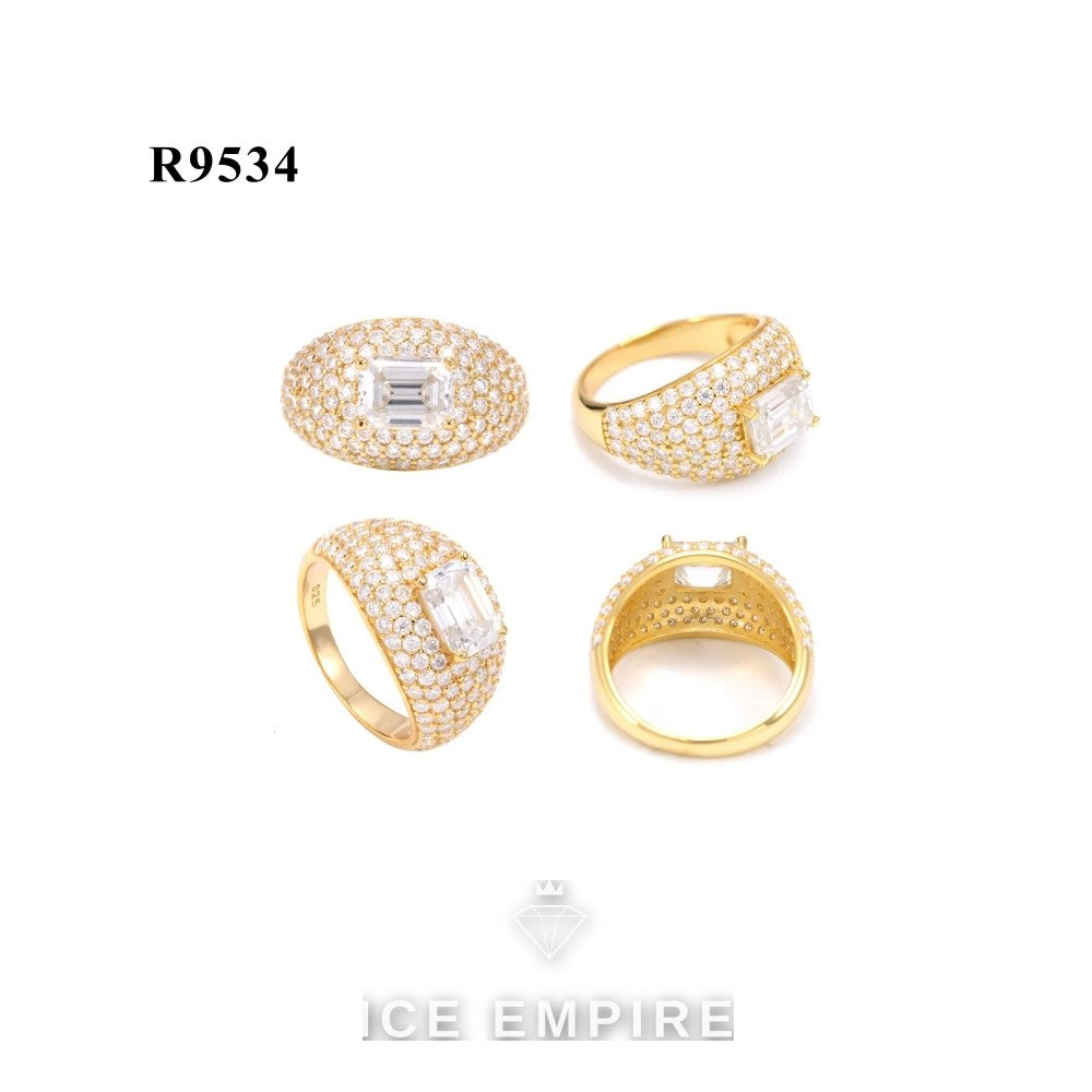 Iced Out Baguette 925 Silver Moissanite Ring
