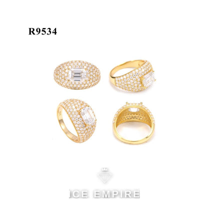 Iced Out Baguette 925 Silver Moissanite Ring
