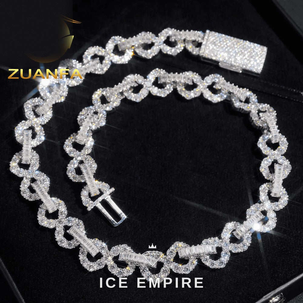 Iced Out Rose Gold Plated Moissanite Cuban Chain