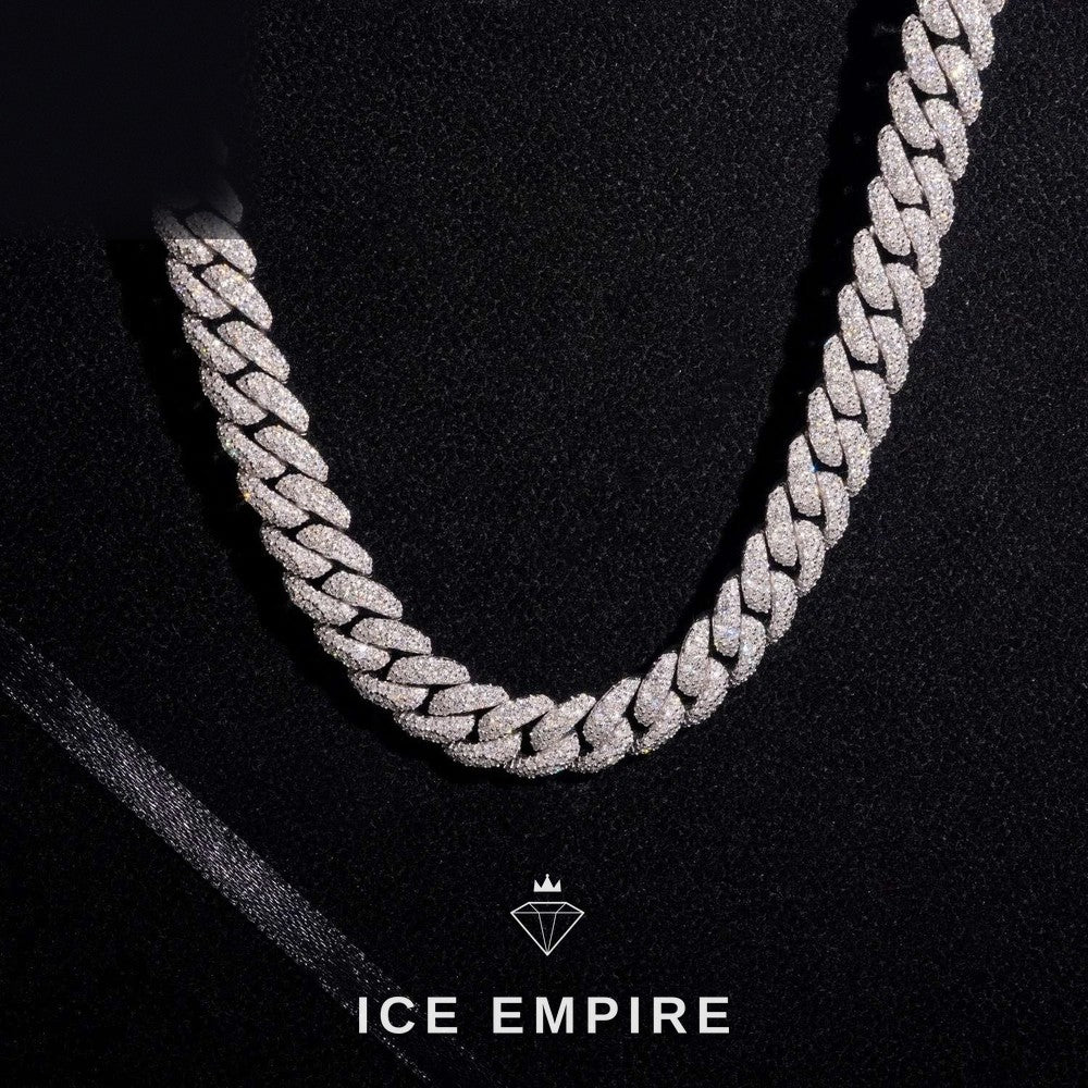 Iced Out Rose Gold Plated Moissanite Cuban Chain
