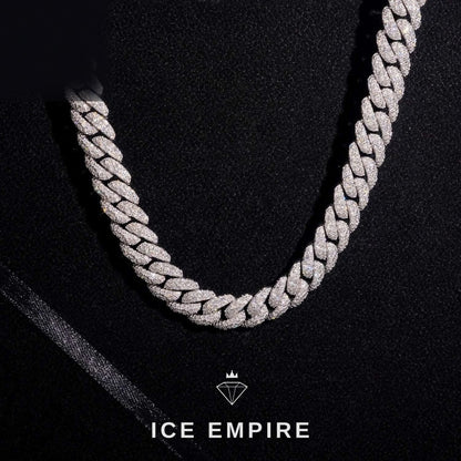 Iced Out Rose Gold Plated Moissanite Cuban Chain