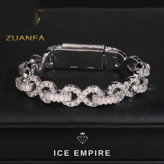 Iced Out 925 Silver Moissanite Cuban Chain