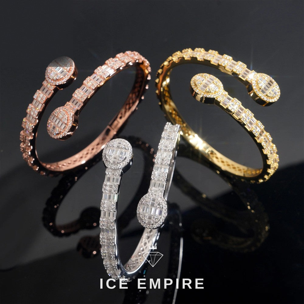Iced Out Rose Gold Plated Moissanite Bracelet