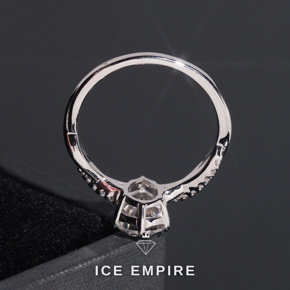 Iced Out Gold Plated Moissanite Wedding Band