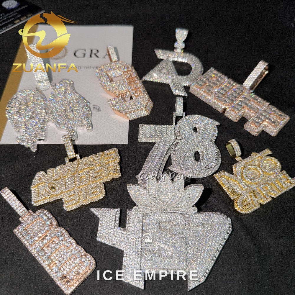 Iced Out Baguette Rose Gold Plated Pendant